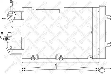 10-45173-SX STELLOX Радиатор кондиционера