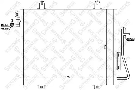 Радиатор кондиционера STELLOX 10-45175-SX