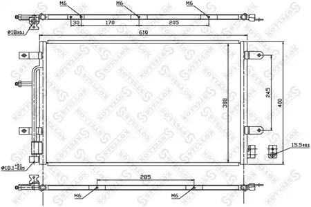 Радиатор кондиционера STELLOX 10-45179-SX