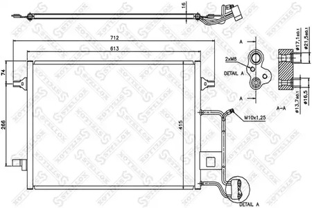 Радиатор кондиционера STELLOX 10-45180-SX