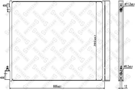 Радиатор кондиционера STELLOX 10-45185-SX