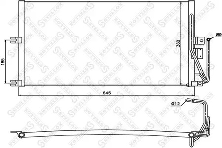 Радиатор кондиционера STELLOX 10-45194-SX