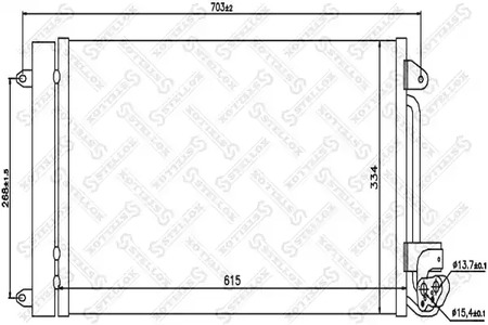 Радиатор кондиционера STELLOX 10-45199-SX