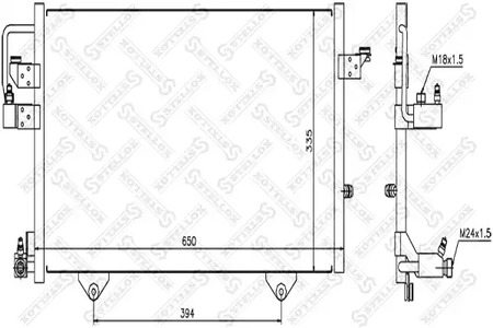 Радиатор кондиционера STELLOX 10-45205-SX