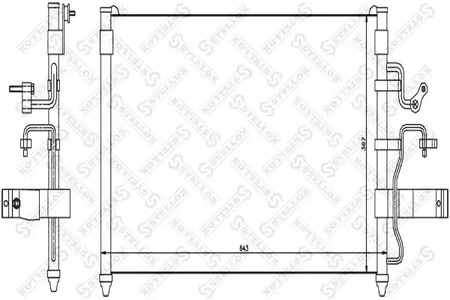 Конденсатор кондиционера STELLOX 10-45206-SX