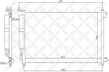 10-45224-SX STELLOX Радиатор кондиционера