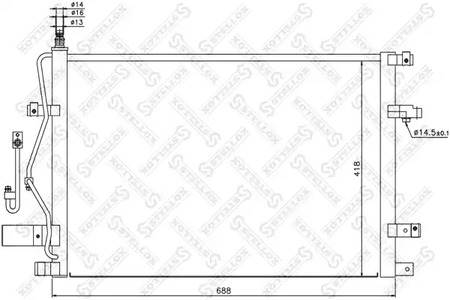 10-45226-SX STELLOX радиатор кондиционера