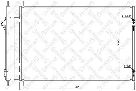 радиатор кондиционера STELLOX 10-45271-SX