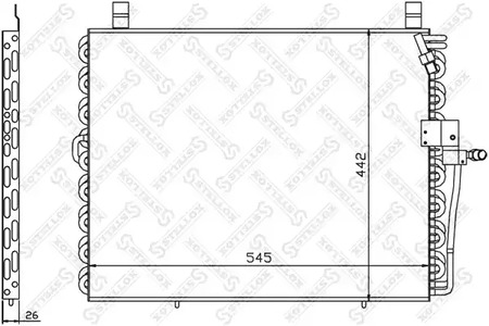 радиатор кондиционера STELLOX 10-45292-SX