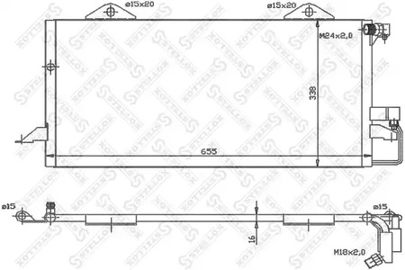 радиатор кондиционера STELLOX 10-45300-SX