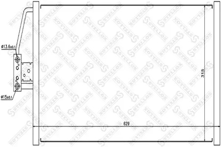 радиатор кондиционера STELLOX 10-45322-SX