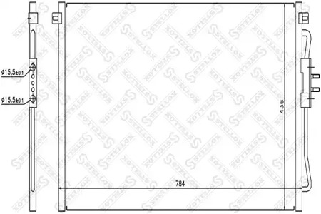 радиатор кондиционера STELLOX 10-45375-SX