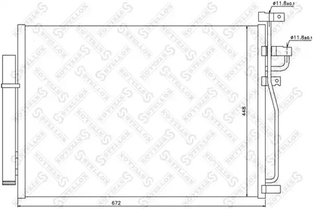 Радиатор кондиционера STELLOX 10-45380-SX