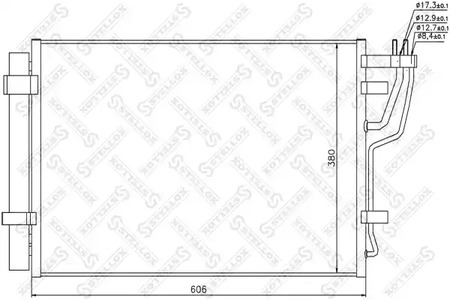 Конденсатор кондиционера STELLOX 10-45381-SX