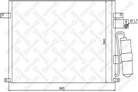 радиатор кондиционера STELLOX 10-45385-SX