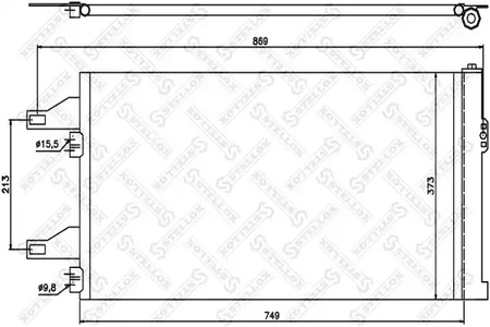 радиатор кондиционера STELLOX 10-45407-SX