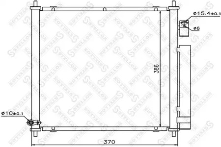 Радиатор кондиционера STELLOX 10-45431-SX