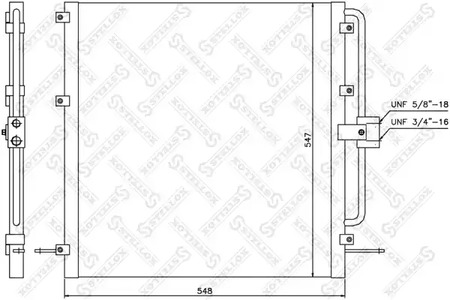 10-45452-SX STELLOX радиатор кондиционера