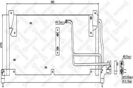 радиатор кондиционера STELLOX 10-45487-SX