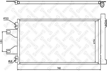 радиатор кондиционера STELLOX 10-45548-SX