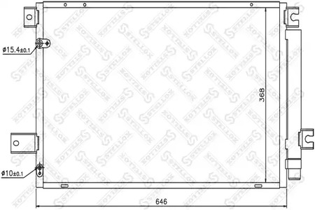 радиатор кондиционера STELLOX 10-45569-SX