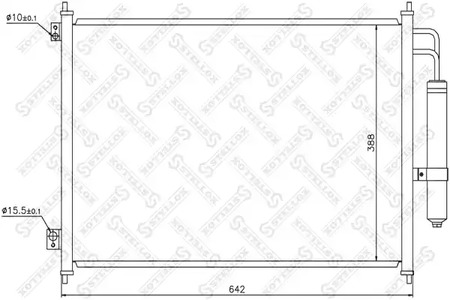 радиатор кондиционера STELLOX 10-45585-SX