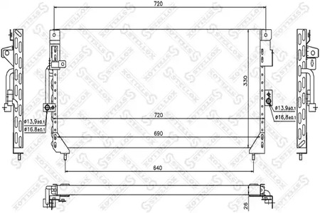 Конденсатор кондиционера STELLOX 10-45587-SX