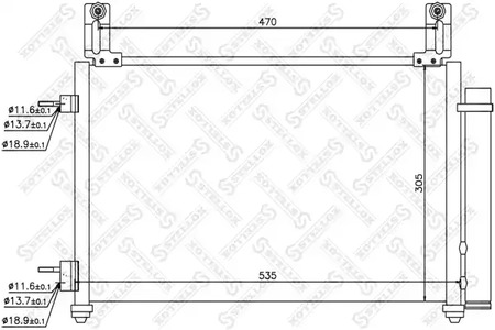 10-45611-SX STELLOX радиатор кондиционера