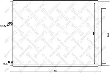 радиатор кондиционера STELLOX 10-45615-SX