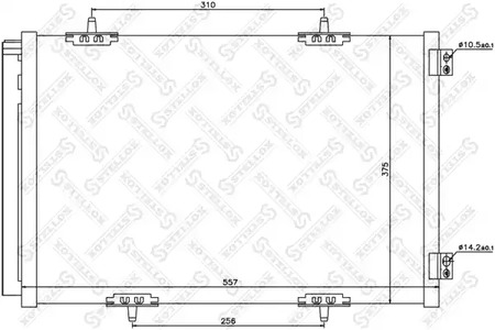 радиатор кондиционера STELLOX 10-45632-SX