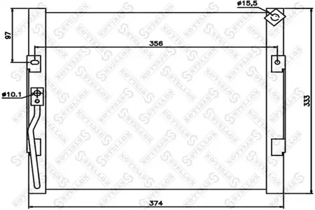 радиатор кондиционера STELLOX 10-45654-SX