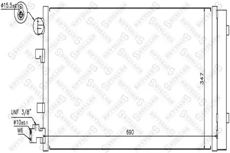 Радиатор кондиционера STELLOX 10-45673-SX