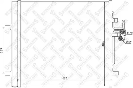 радиатор кондиционера STELLOX 10-45692-SX