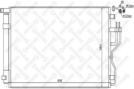 Радиатор кондиционера STELLOX 10-45695-SX