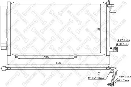 радиатор кондиционера STELLOX 10-45697-SX