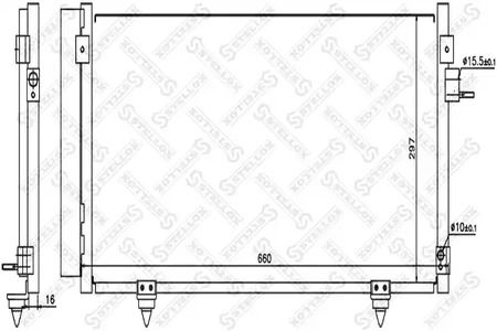 Конденсатор кондиционера STELLOX 10-45718-SX