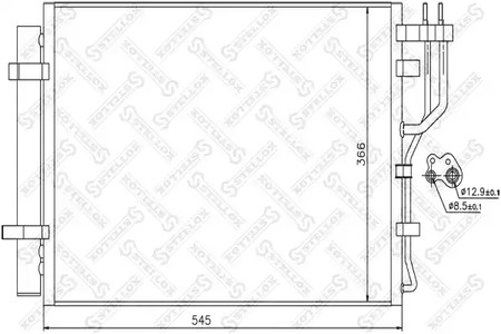 радиатор кондиционера STELLOX 10-45720-SX