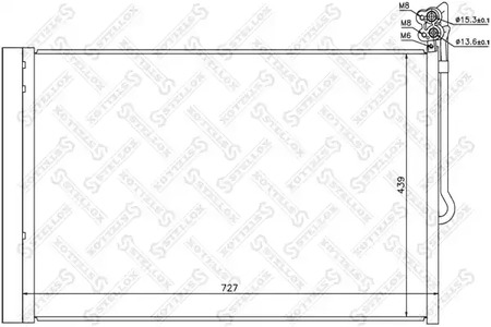 радиатор кондиционера STELLOX 10-45736-SX