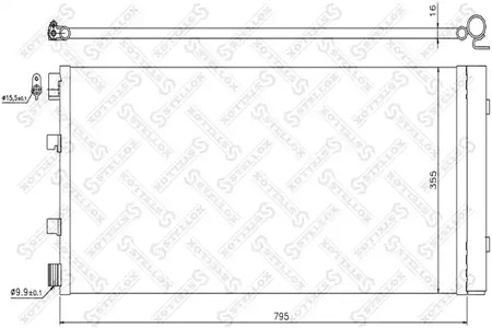 10-45737-SX STELLOX радиатор кондиционера