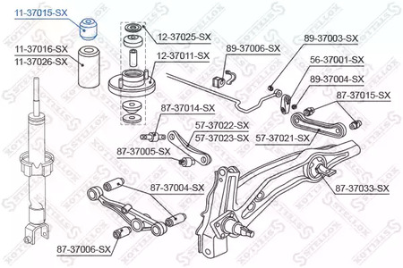Фото 1 11-37015-SX STELLOX отбойник амортизатора заднего