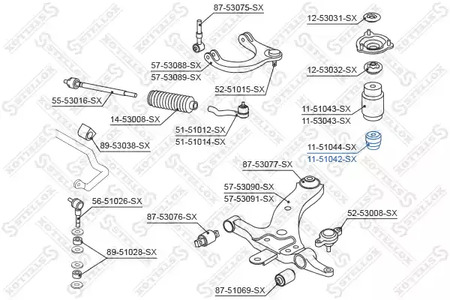 Отбойник амортизатора STELLOX 11-51042-SX