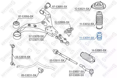 11-53031-SX STELLOX Отбойник амортизатора