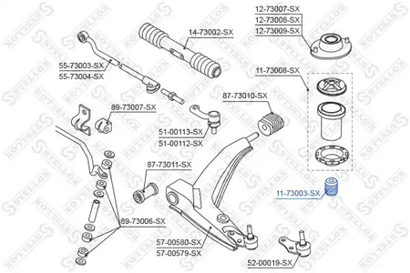 11-73003-SX STELLOX Отбойник амортизатора