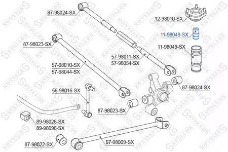 Фото 1 11-98048-SX STELLOX Отбойник амортизатора