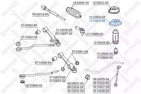 Опора амортизатора STELLOX 12-53024-SX