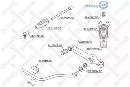 12-73013-SX STELLOX Опора амортизатора