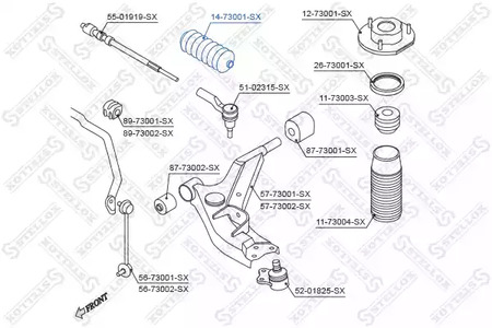 Пыльник рулевой рейки STELLOX 14-73001-SX