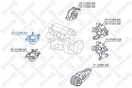 Опора двигателя STELLOX 25-17290-SX