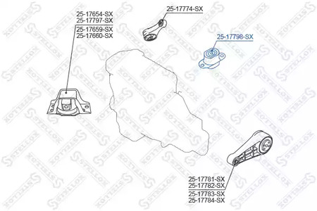Фото 1 25-17798-SX STELLOX Подвеска, двигатель