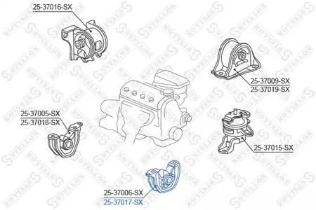 Фото 1 25-37017-SX STELLOX Подвеска, двигатель